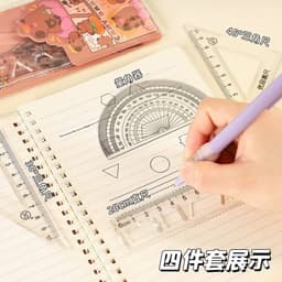 Set 4 Thước Eke, Thước Kẻ, Thước Đo Độ, Thước Tam Giác Tiện Dụng Dành Cho Học Sinh - 20cm 4