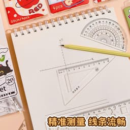 Set 4 Thước Eke, Thước Kẻ, Thước Đo Độ, Thước Tam Giác Tiện Dụng Dành Cho Học Sinh - 20cm 2