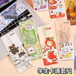 Set 4 Thước Eke, Thước Kẻ, Thước Đo Độ, Thước Tam Giác Tiện Dụng Dành Cho Học Sinh - 20cm 5