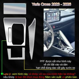 PPF dán bảo vệ cần số + màn hình cho Yaris Cross, miếng dán bảo vệ nội thất ô tô 2