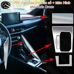 PPF dán bảo vệ cần số + màn hình cho Yaris Cross, miếng dán bảo vệ nội thất ô tô 1
