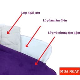Thảm Đệm Ngải Cứu đông Y Nội địa Trung (Vải Nhung Màu Tím). LMS 3