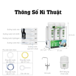 Máy Lọc Nước Để Gầm Kangaroo Hydrogen KGHP12K 12 Lõi Lọc, Vòi 2 Chức Năng, Hàng Chính Hãng 9