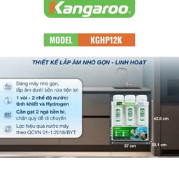 Máy Lọc Nước Để Gầm Kangaroo Hydrogen KGHP12K 12 Lõi Lọc, Vòi 2 Chức Năng, Hàng Chính Hãng 3