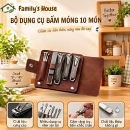 Bộ Cắt Bấm Dũa Móng Tay Chăm Sóc Cá Nhân 10 Món Tiện Lợi[Family's house] 1