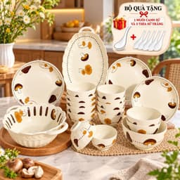 Tổng Hợp Bộ Bát Đĩa Ăn Cơm Set Tô Chén Đĩa Sứ Bát Tràng Bộ Đồ Ăn Gốm Sứ Cao Cấp Hàng Bát Tràng  M152 2