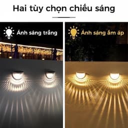 Hộp 2 Cái Đèn LED Năng Lượng Mặt Trời Bán Nguyệt Tròn 5432 và Đèn Năng Lượng Mặt Trời Có Khung Bảo Vệ BK-888. LMS 4