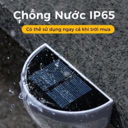 Hộp 2 Cái Đèn LED Năng Lượng Mặt Trời Bán Nguyệt Tròn 5432 và Đèn Năng Lượng Mặt Trời Có Khung Bảo Vệ BK-888. LMS 6