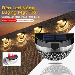Hộp 2 Cái Đèn LED Năng Lượng Mặt Trời Bán Nguyệt Tròn 5432 và Đèn Năng Lượng Mặt Trời Có Khung Bảo Vệ BK-888. LMS 2