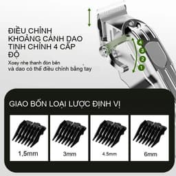 Bộ Tông Đơ Cắt Tóc 5 Trong 1 Màn Hình LED 825 và Jichien JC-0817 6
