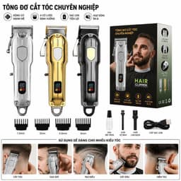 Bộ Tông Đơ Cắt Tóc 5 Trong 1 Màn Hình LED 825 và Jichien JC-0817 4