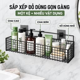 Kệ Đựng Đồ Để Gia Vị Dán Tường Handobox Kệ Thép Chống Gỉ Chịu Lực 10kg Bền Đẹp Cho Phòng Bếp 2