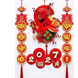 🧧 DECOR TẾT 2027 – BỘ TRANG TRÍ CÂU ĐỐI CHÚC TẾT MAY MẮN, RỘN RÀNG 🧧 7