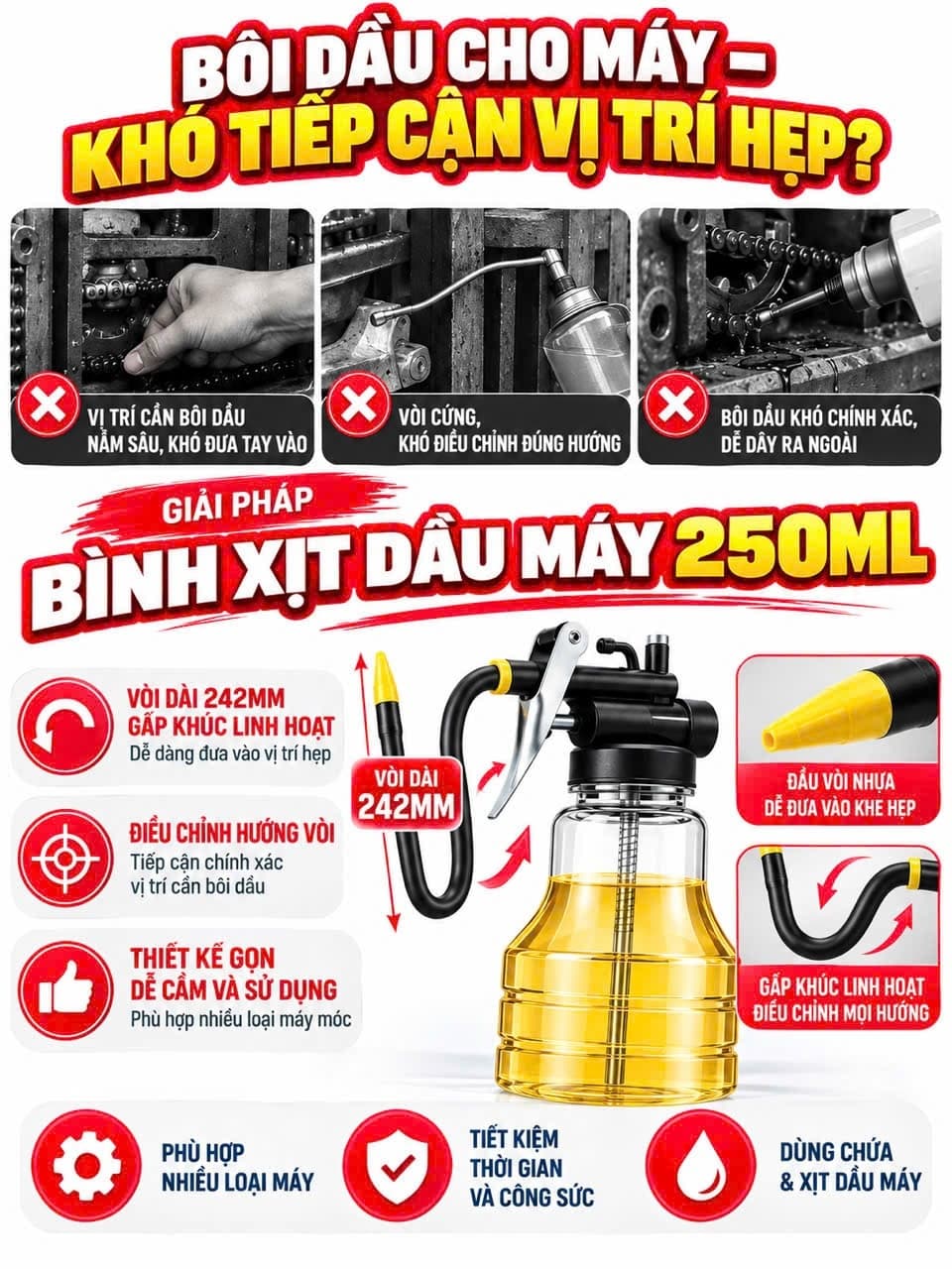 Bình xịt dầu,bình vịt dầu cho máy chạy bộ,máy móc cơ khí
