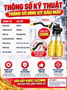 Bình xịt dầu,bình vịt dầu cho máy chạy bộ,máy móc cơ khí 2