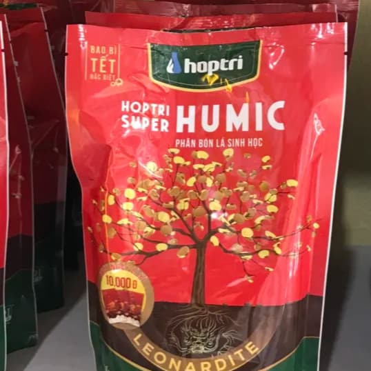 1 thùng 20 gói Acid Humic Hợp Trí Tết Super Humic (Túi 1kg) - Cải Tạo Đất, Siêu Kích Rễ, Chuẩn Hữu Cơ OMRI