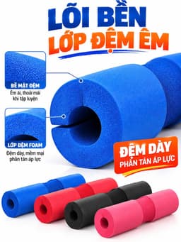 Đệm Mút Lót Bảo Vệ Cổ, Vai, Hỗ Trợ Gánh Tạ Squad Tập Gym 2