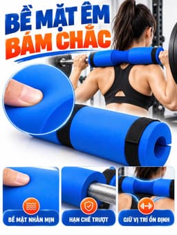Đệm Mút Lót Bảo Vệ Cổ, Vai, Hỗ Trợ Gánh Tạ Squad Tập Gym 4