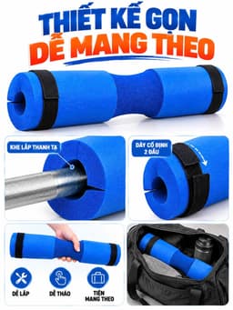 Đệm Mút Lót Bảo Vệ Cổ, Vai, Hỗ Trợ Gánh Tạ Squad Tập Gym 7