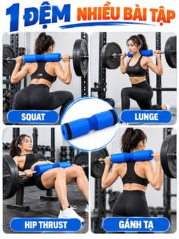 Đệm Mút Lót Bảo Vệ Cổ, Vai, Hỗ Trợ Gánh Tạ Squad Tập Gym 6