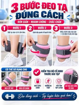 Tạ Đeo Tay TGG Tạ Chân Túi tạ chân dành cho gym Chất Liệu Bột Sắt Mịn Tập Gym Tập Yoga Tại Nhà 6