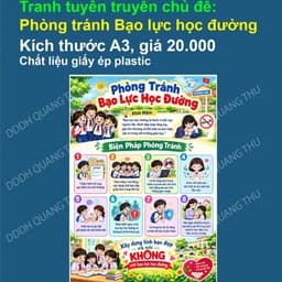 [trang trí lớp học] Phòng tránh bạo lực học đường 1