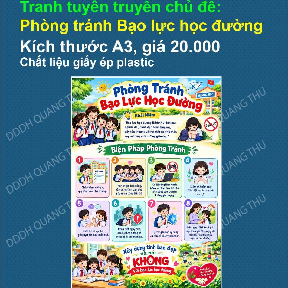 [trang trí lớp học] Phòng tránh bạo lực học đường