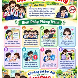 [trang trí lớp học] Phòng tránh bạo lực học đường 2