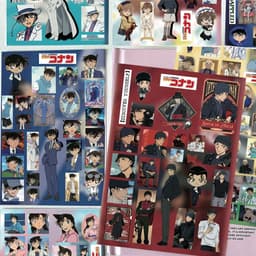 (NEW 2026) Set 8 tấm sticker dễ thương thám tử lừng danh CONAN dùng trang trí, decor sổ sách, bình nước, v.v 4