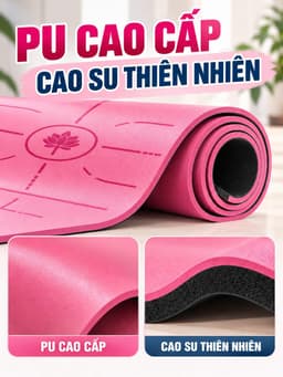 Thảm yoga cao su PU thiên nhiên, định tuyến 183x68cm 5mm có tại HC Sport 5