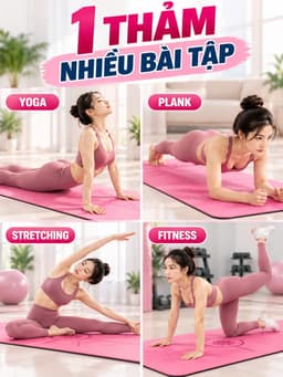 Thảm yoga cao su PU thiên nhiên, định tuyến 183x68cm 5mm có tại HC Sport 6