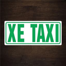 [PHẢN QUANG] Miếng decal XE TAXI tem phù hiệu chữ cắt vi tính có màng bảo vệ dán ô tô taxi sm(SL : X1 = 1 Tem ) 2