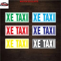 [PHẢN QUANG] Miếng decal XE TAXI tem phù hiệu chữ cắt vi tính có màng bảo vệ dán ô tô taxi sm(SL : X1 = 1 Tem ) 1