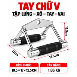 Tay cầm kéo cáp tập gym, Dây thừng kéo xô/ Hàng nhập khẩu -Thế Giới GYM 8