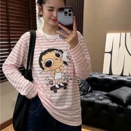 TỔNG HỢP CÁC MẪU- Áo thun cotton Tay Dài In nhiều họa tiết hoạt hình đáng yêu MAYLA Store 2