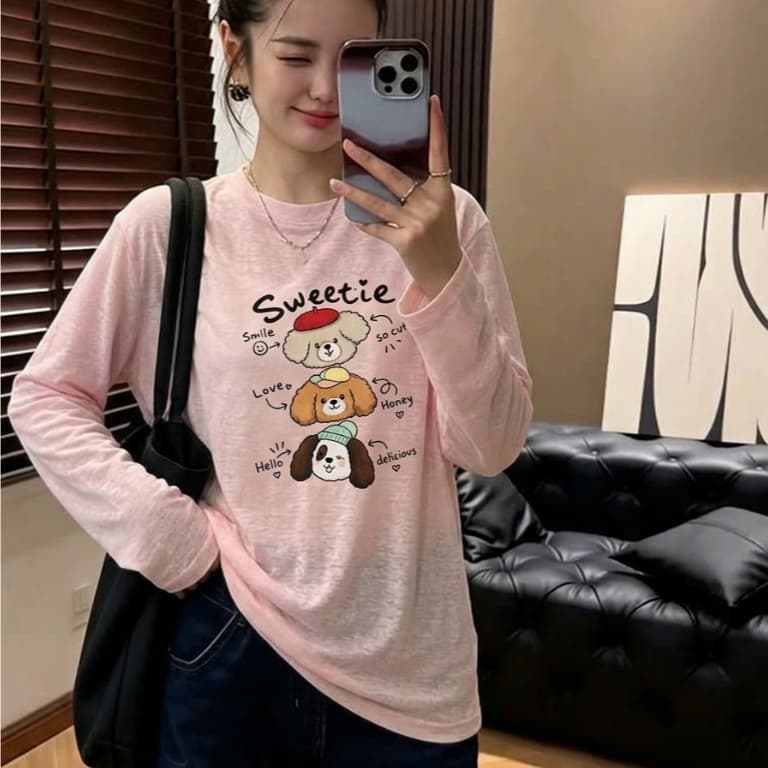 TỔNG HỢP CÁC MẪU- Áo thun cotton Tay Dài In nhiều họa tiết hoạt hình đáng yêu MAYLA Store