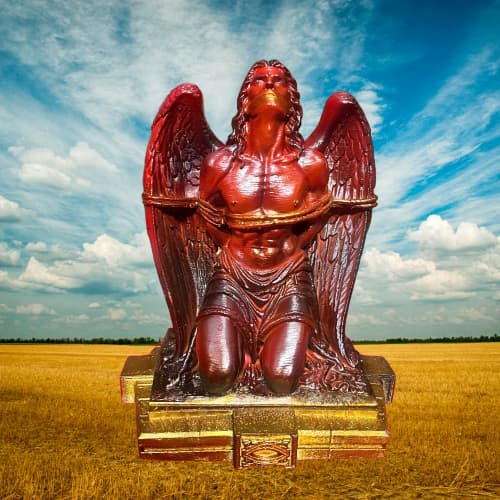 Tượng Thiên thần sa ngã ( Lucifer ) in 3D . cao 18 cm