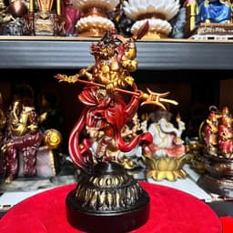 Tượng thần A-tu-la {  thần Asura 3 đầu 6 tay) in 3D . cao 21 cm 3
