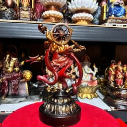 Tượng thần A-tu-la {  thần Asura 3 đầu 6 tay) in 3D . cao 21 cm 4