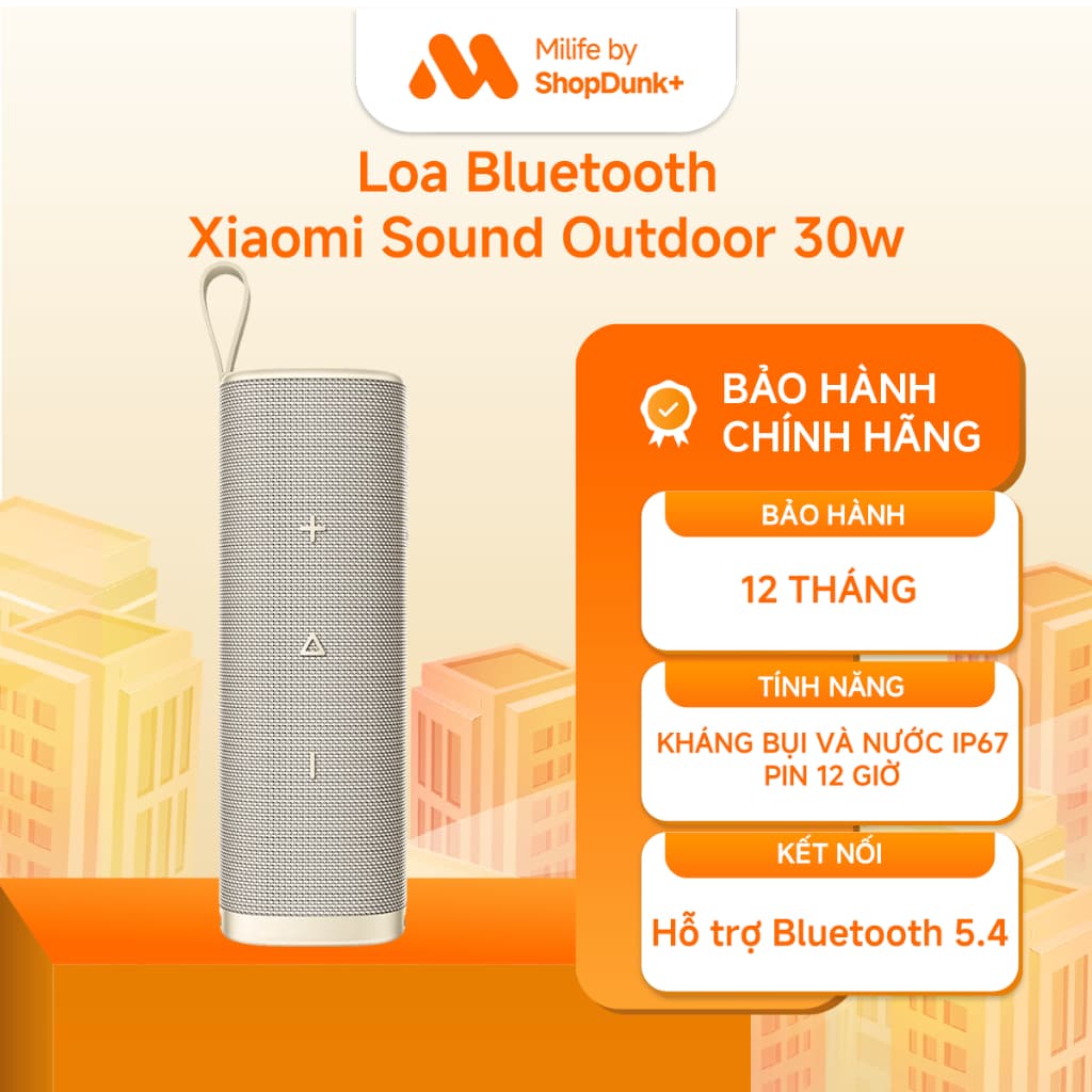 Loa Bluetooth Xiaomi Sound Outdoor 30w Màu Vàng Chính Hãng BH 12 Tháng