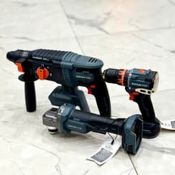 COMBO BÊ TÔNG – KHOAN – MÀI SENKYO DJD-032, ĐỘNG CƠ KHÔNG CHỔI THAN, ĐA NĂNG, CHÂN PIN PHỔ THÔNG M21 2