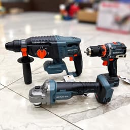 COMBO BÊ TÔNG – KHOAN – MÀI SENKYO DJD-032, ĐỘNG CƠ KHÔNG CHỔI THAN, ĐA NĂNG, CHÂN PIN PHỔ THÔNG M21 8