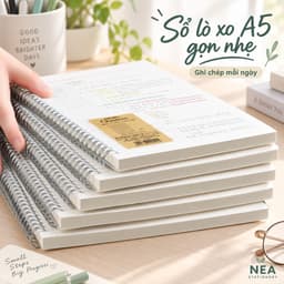 Sổ lò xo A5 gọn nhẹ — notebook bàn học văn phòng ghi chép mỗi ngày 2