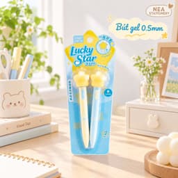 Bút gel 0.5mm sao xoắn có đèn — viết học bài ghi chú phong cách INS 2