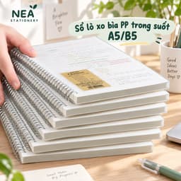 Sổ lò xo A5 gọn nhẹ — notebook bàn học văn phòng ghi chép mỗi ngày 7