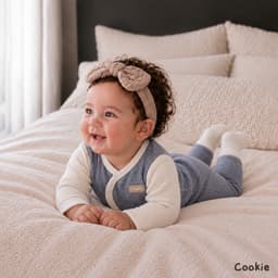 Bộ Sơ Sinh COOKIE, Bộ Sơ Sinh Cài Lệch MIni Waffle Cho Bé Từ 0 Đến 9 Tháng 2026 5