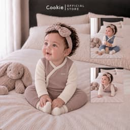 Bộ Sơ Sinh COOKIE, Bộ Sơ Sinh Cài Lệch MIni Waffle Cho Bé Từ 0 Đến 9 Tháng 2026 1