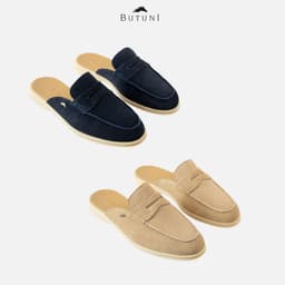 Giày Sục Nam Giày Da Bò Lộn BUTUNI Portofino Mule Đế Cao Su Cao Cấp, Thiết Kế Công Sở Trẻ Trung 1
