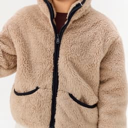 Áo Khoác Lông Kids Cổ Trụ YODY giả lông cừa mềm mịn, giữ ấm tốt KCJA26F004 5