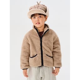 Áo Khoác Lông Kids Cổ Trụ YODY giả lông cừa mềm mịn, giữ ấm tốt KCJA26F004 7